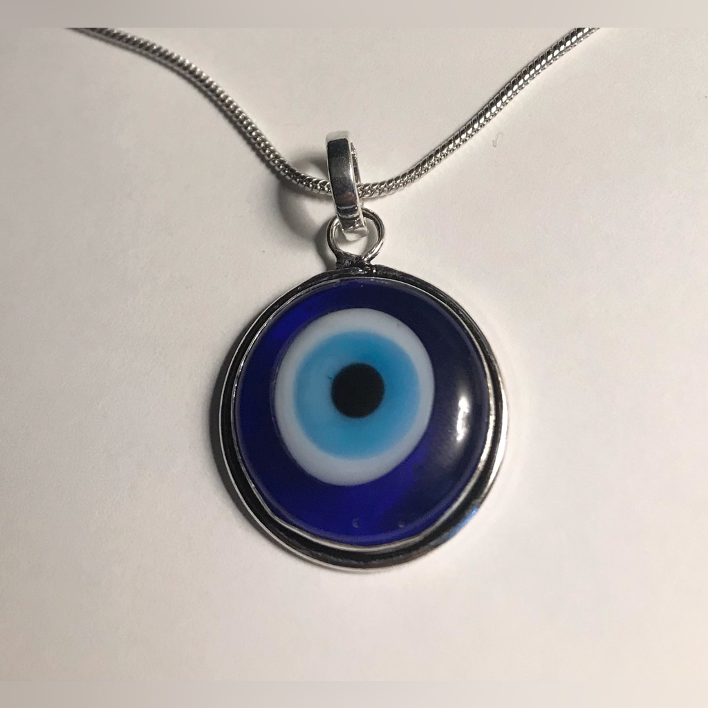 Evil Eye 925 Sterling Silver Necklace 111$